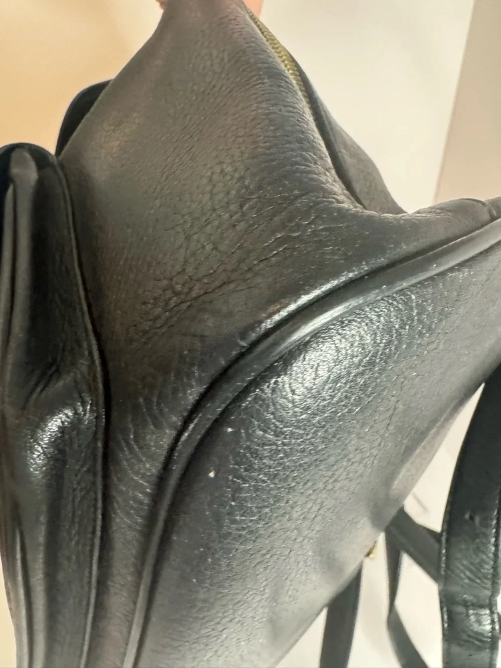 MCM black leather
